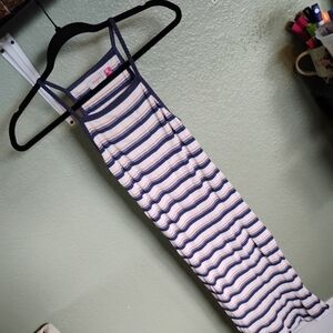 Striped Blue and White Dress